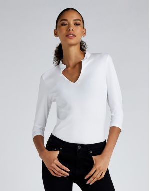 Collar Top 3/4 Sleeve