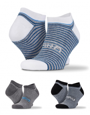 3-Pack Mixed Stripe Sneaker Socks