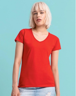 Ladies` Iconic 150 V Neck T