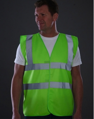 GILET FLUO 2 BANDES+BRETELLE