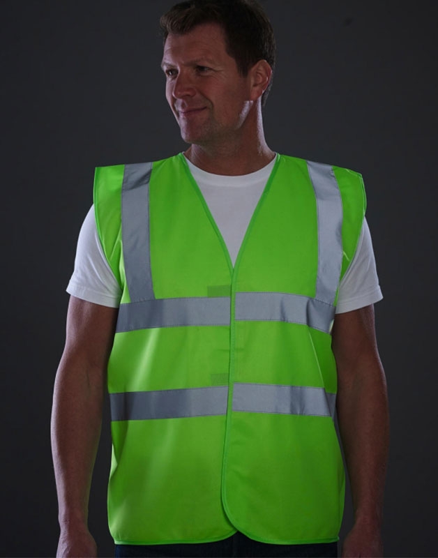 GILET FLUO 2 BANDES+BRETELLE