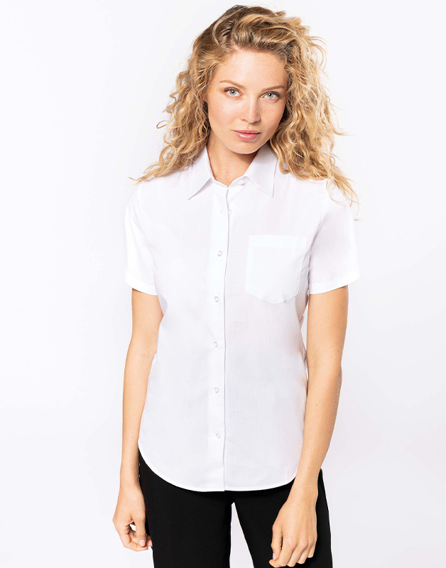 CHEMISE POPELINE MANCHES COURTES FEMME