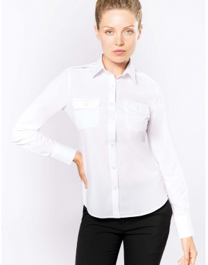 Chemise pilote manches longues femme