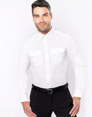 Chemise pilote manches longues homme