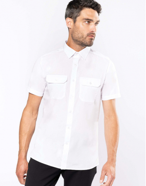 Chemise pilote manches courtes homme