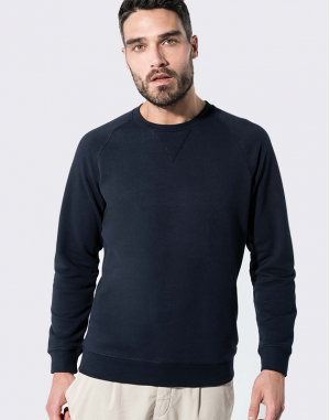 Sweat-shirt BIO col rond manches raglan homme