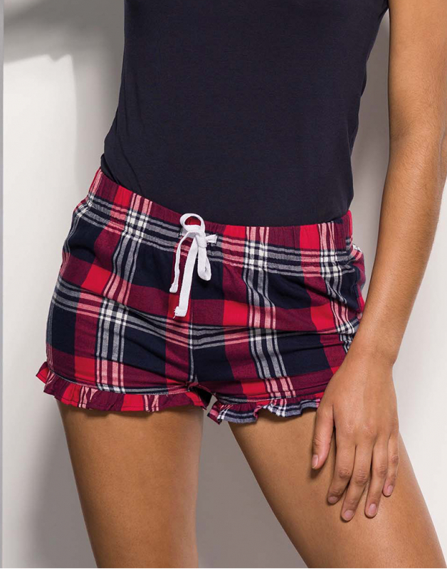 Short femme à motif tartan