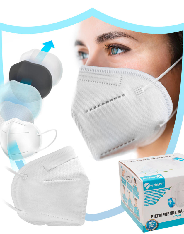 Filtering half mask FFP2 5-ply