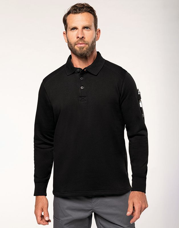 SWEAT-SHIRT COL POLO